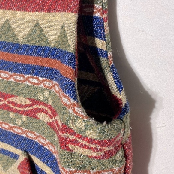 Vintage Seasons Sport Red Full Front Zip Jacquard Vest M - Picture 8 of 12